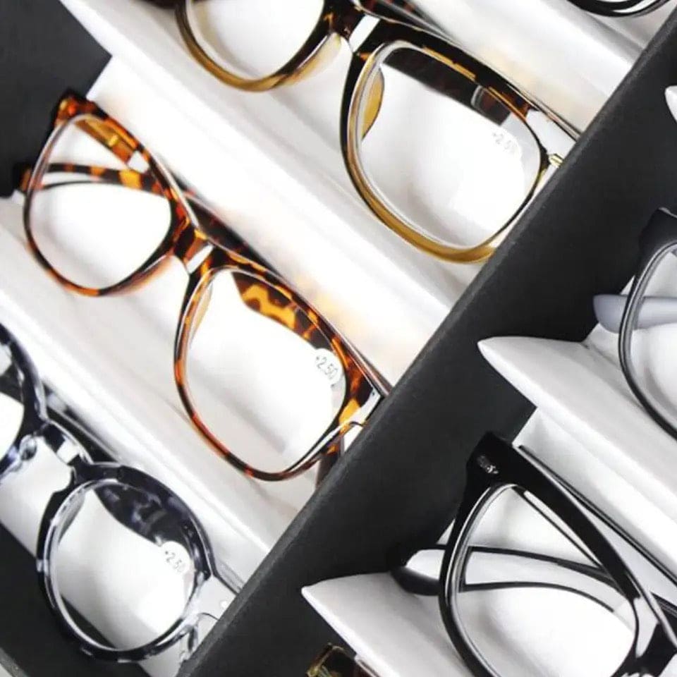 18 Grid Sunglasses Organizer, Eyeglasses Storage Display Box, Glasses Display Stand Storage Box Case Tray, Eye Wear Display Stand, Foldable Glasses Display Case, Glasses Jewelry Organizer 18 Grid Sunglasses Organizer, Eyeglasses Storage Display Box, Glasses Display Stand Storage Box Case Tray, Eye Wear Display Stand, Foldable Glasses Display Case, Glasses Jewelry Organizer